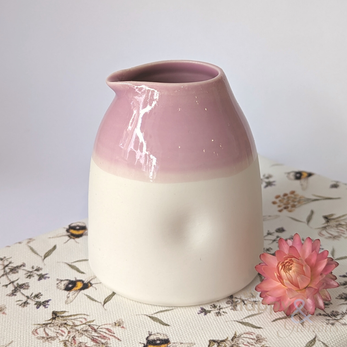 Rose porcelain collared jug