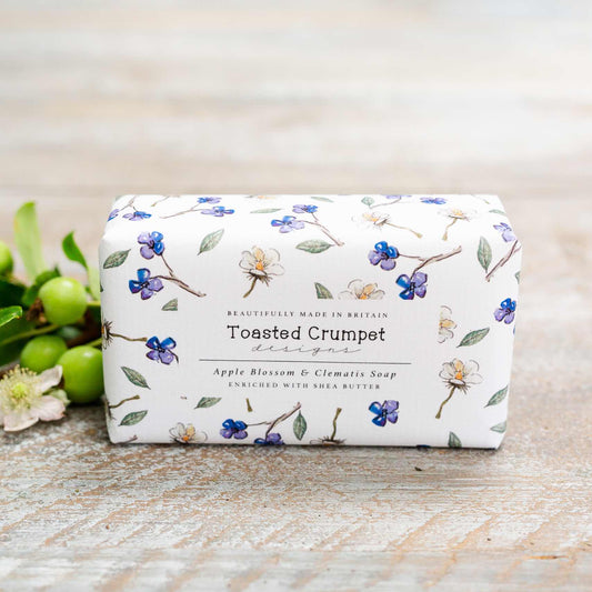 Apple blossom & clematis soap