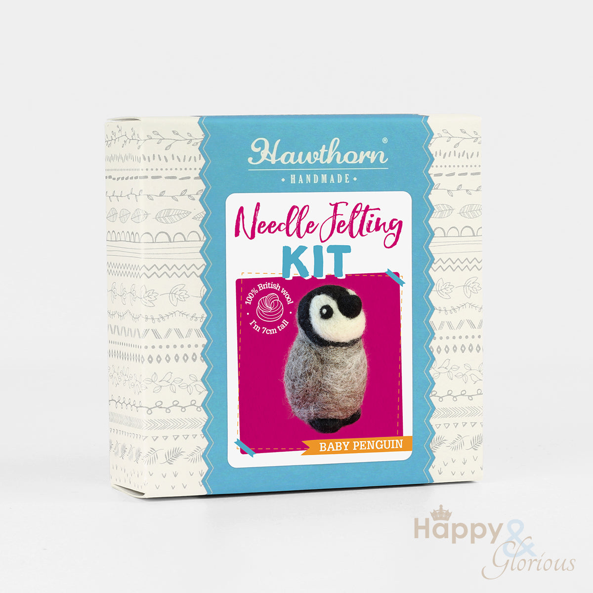 Mini baby penguin needle felting craft kit