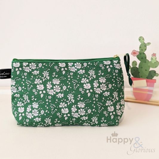 Capel Emerald Liberty fabric cosmetic bag