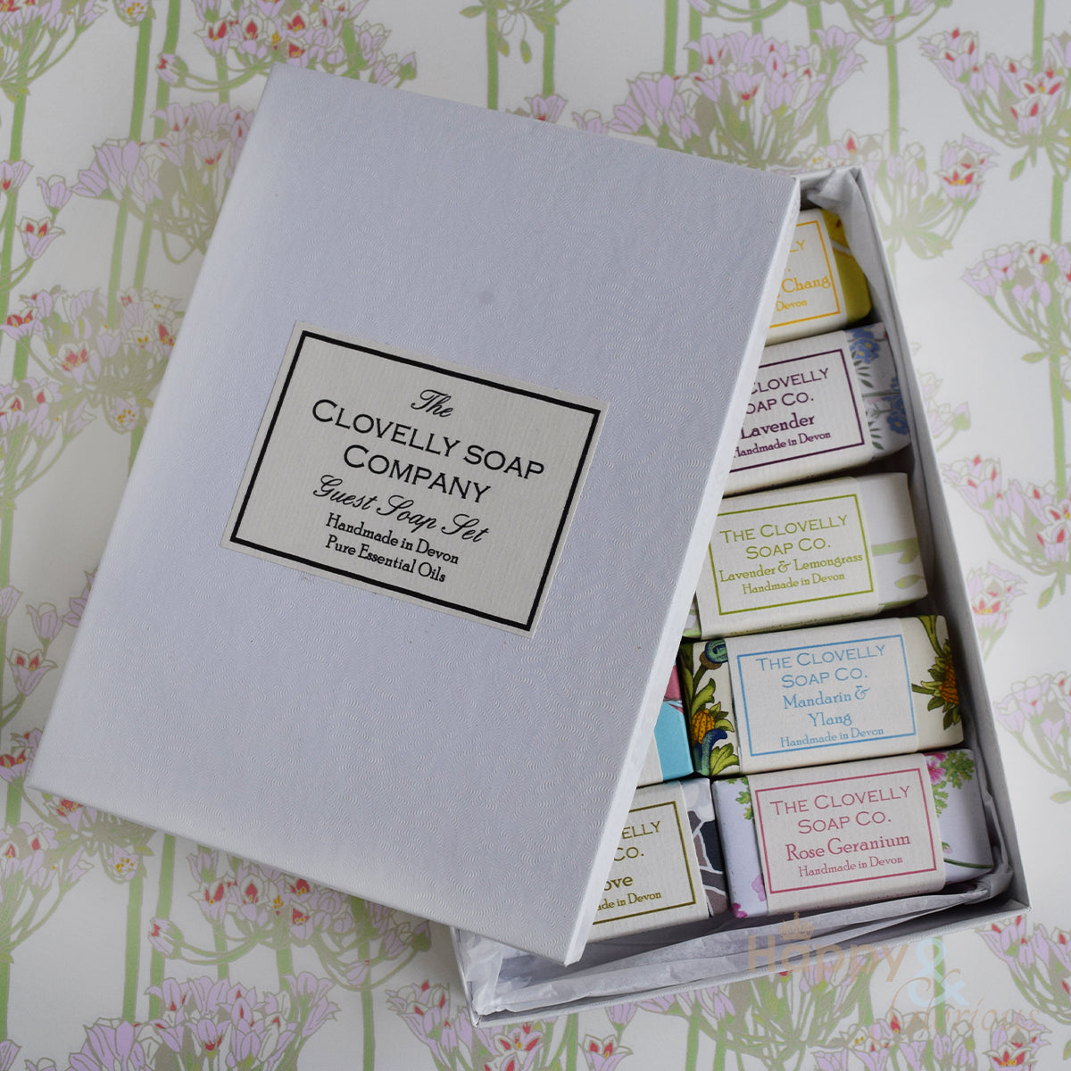 Clovelly Soap gift box with 10 guest soaps