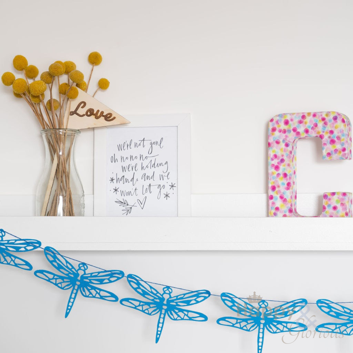 Jolly paper bunting - dragonflies