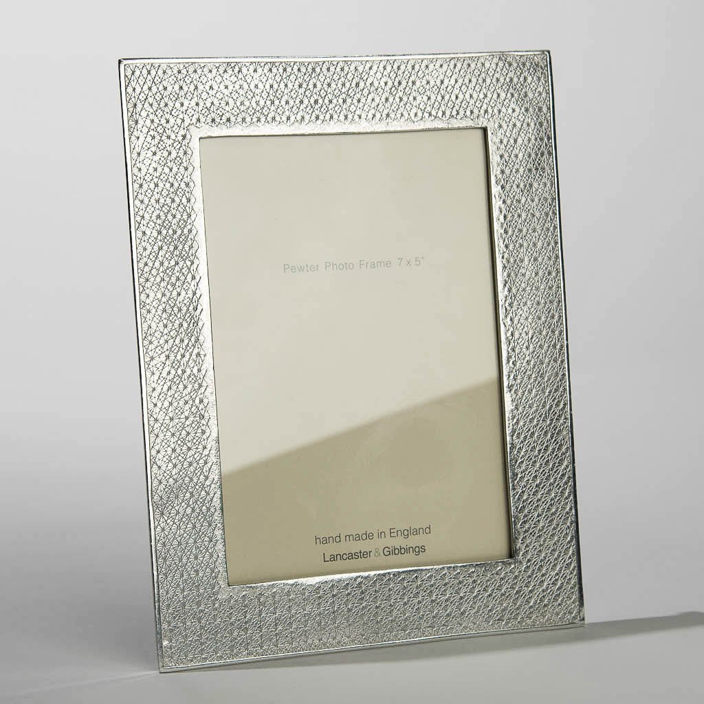 Pewter 'Kiriko' 7x5" frame by Lancaster & Gibbings