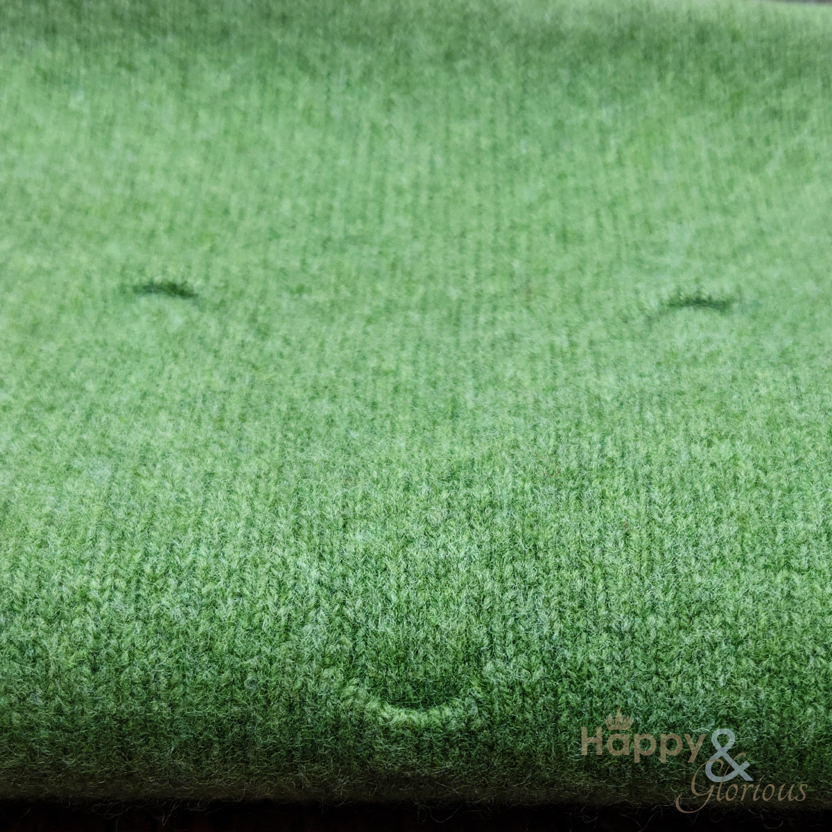 Light green felted merino wool scarf