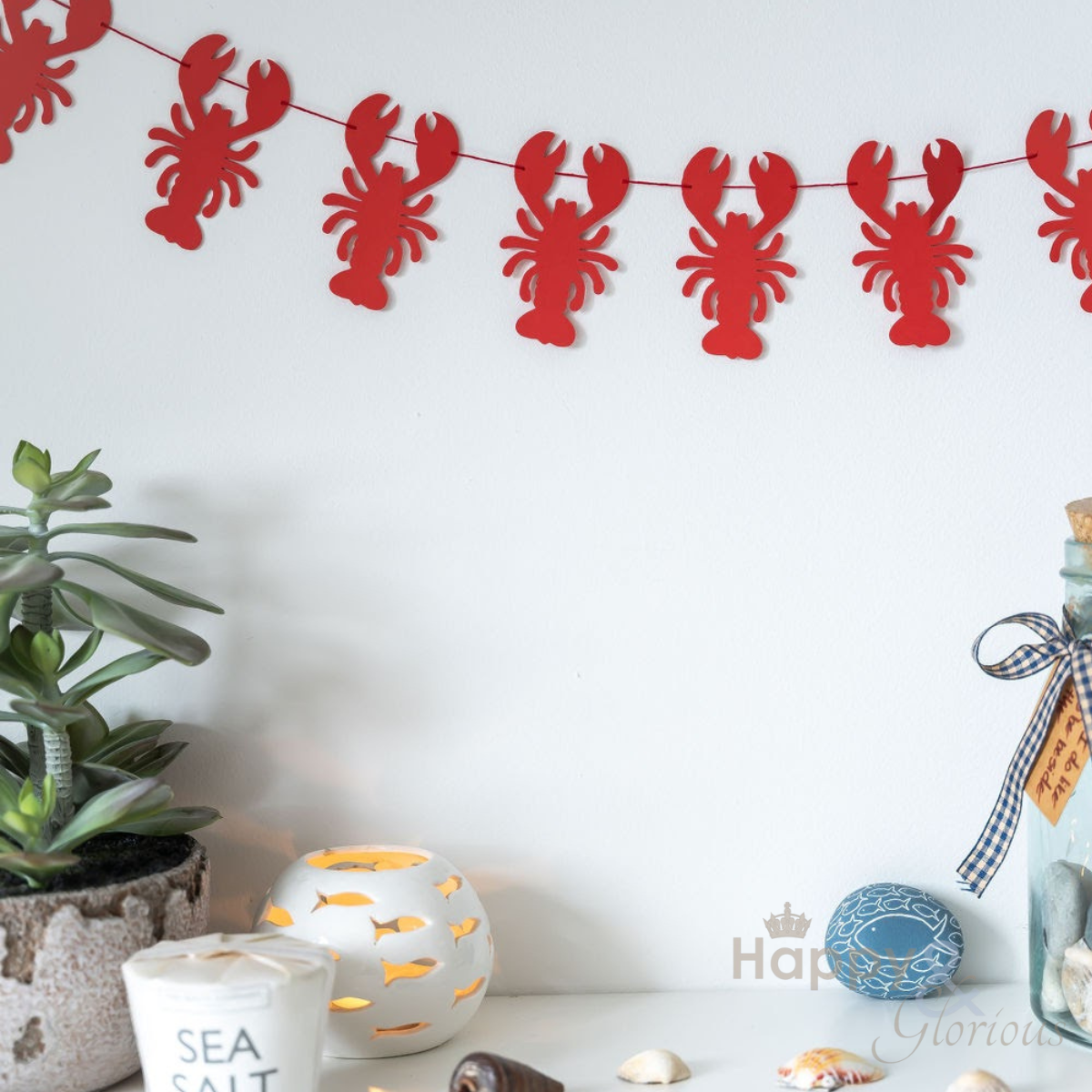 Jolly paper bunting - lobsters