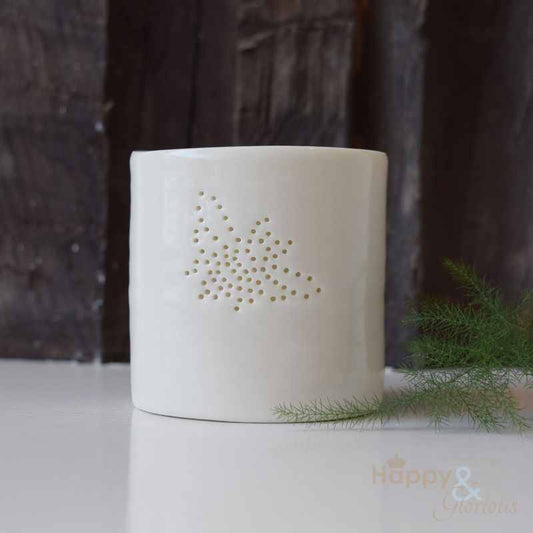 Porcelain bee tealight candle holder by Luna Lighting