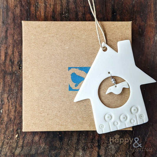 Birdhouse porcelain decoration