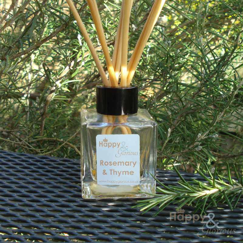 Rosemary & thyme essential oil fragrance reed diffuser