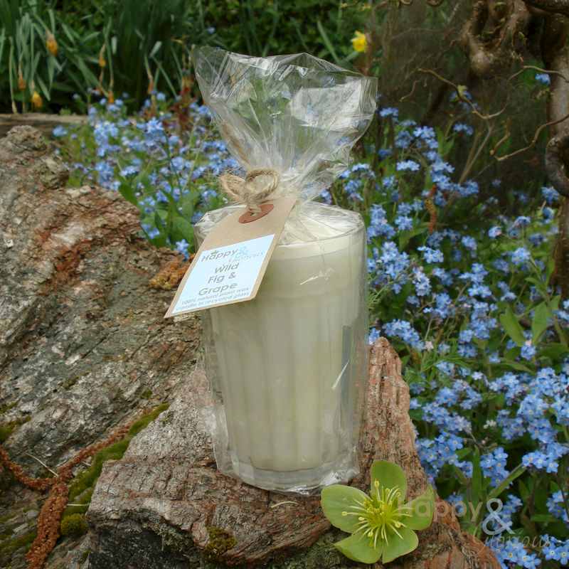 Wild fig & grape scented candle - natural plant wax