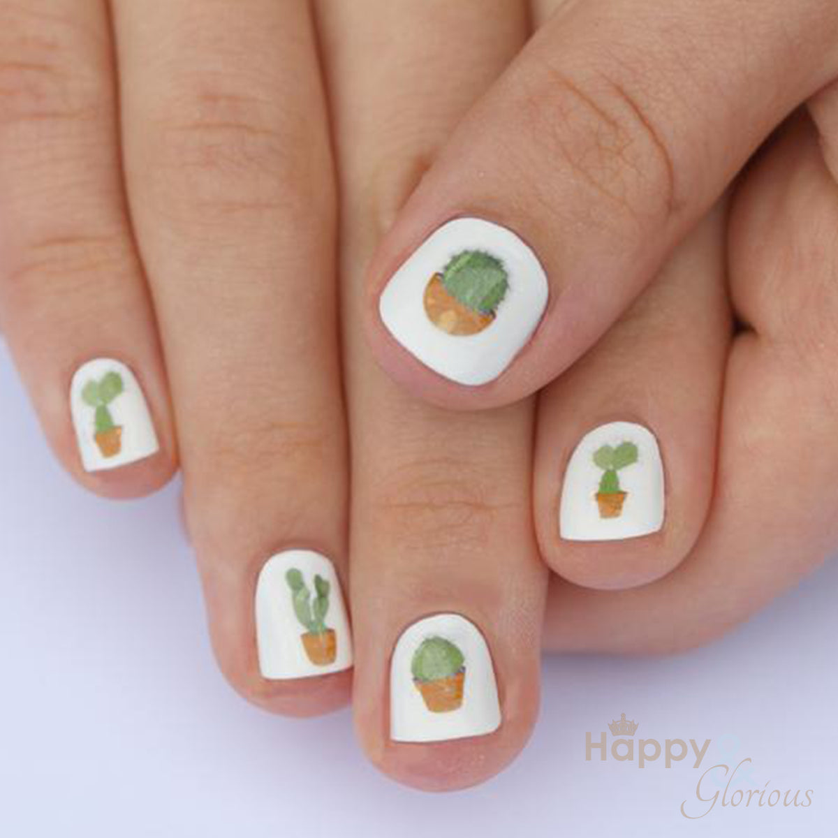 Cactus nail art transfers - pack of 24