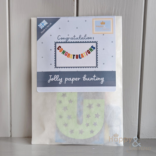 Jolly paper bunting - congratulations