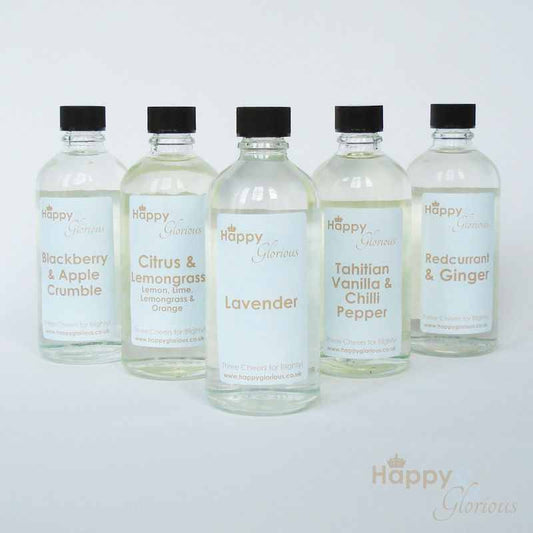 Rhubarb & Ginger fragrance diffuser refill oil with reeds