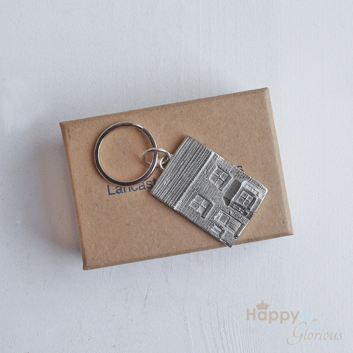 Pewter house keyring - handmade by Lancaster & Gibbings