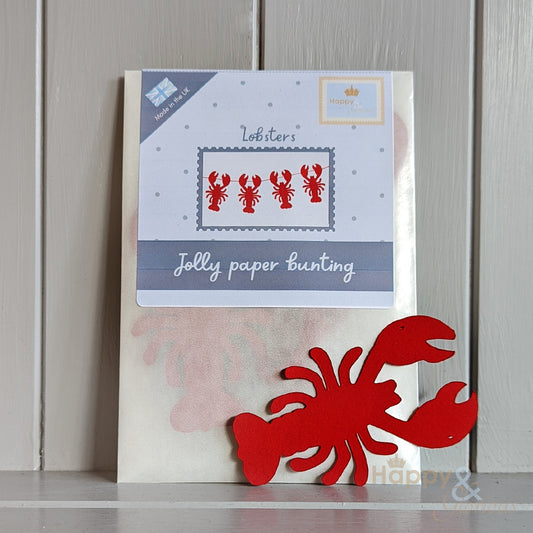 Jolly paper bunting - lobsters