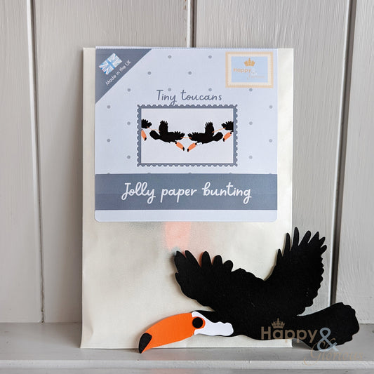 Jolly paper bunting - tiny toucans