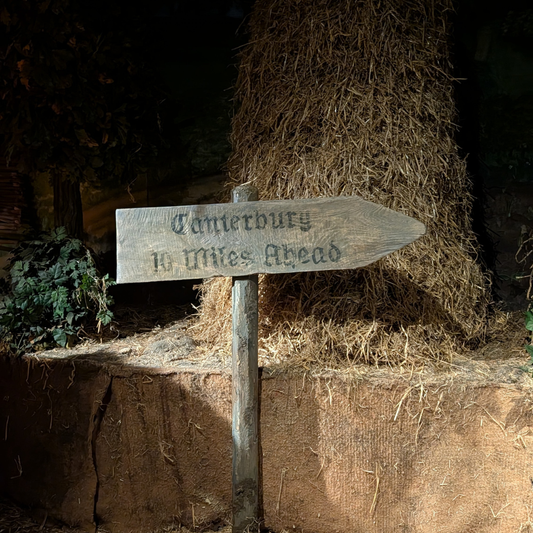 Sign to Canterbury in the Canterbury Tales Experience