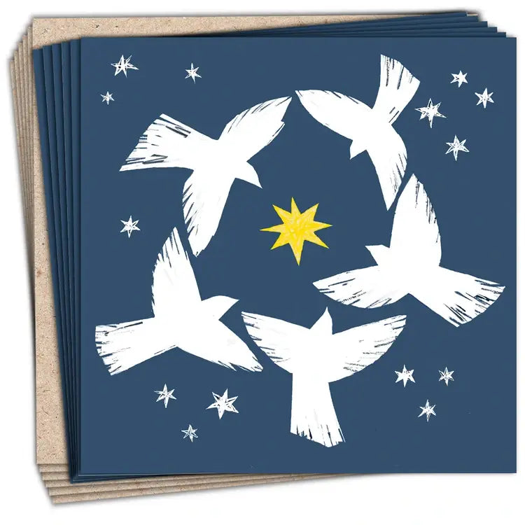 Circling doves - pack of 6 charity Christmas cards