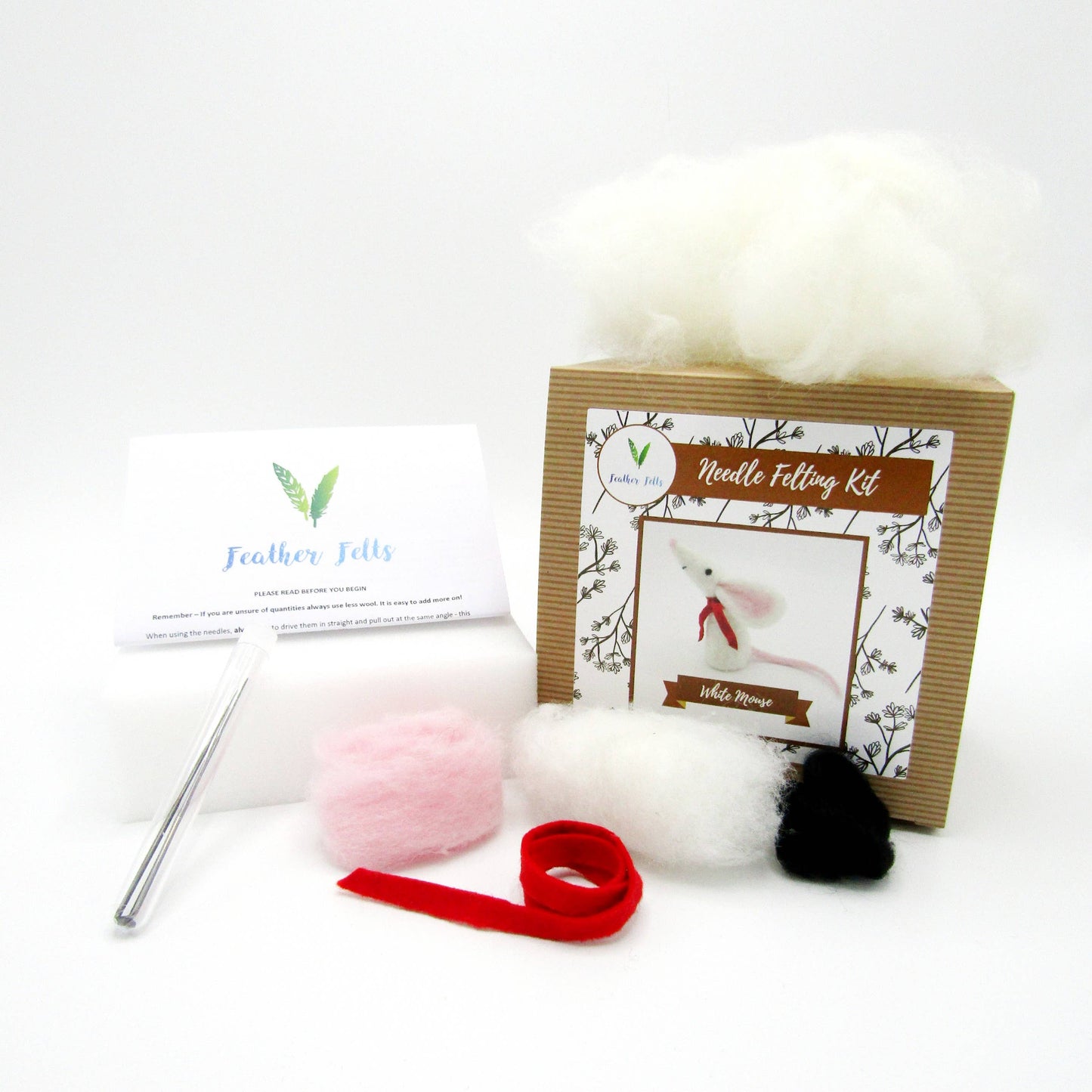 Happy mouse needle felting kit | UK made craft kit