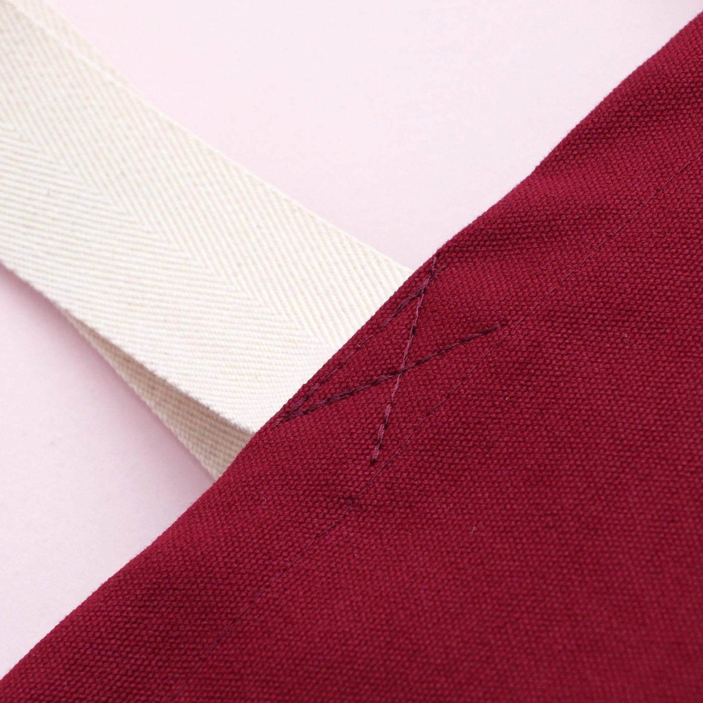 Burgundy books & snacks canvas tote bag