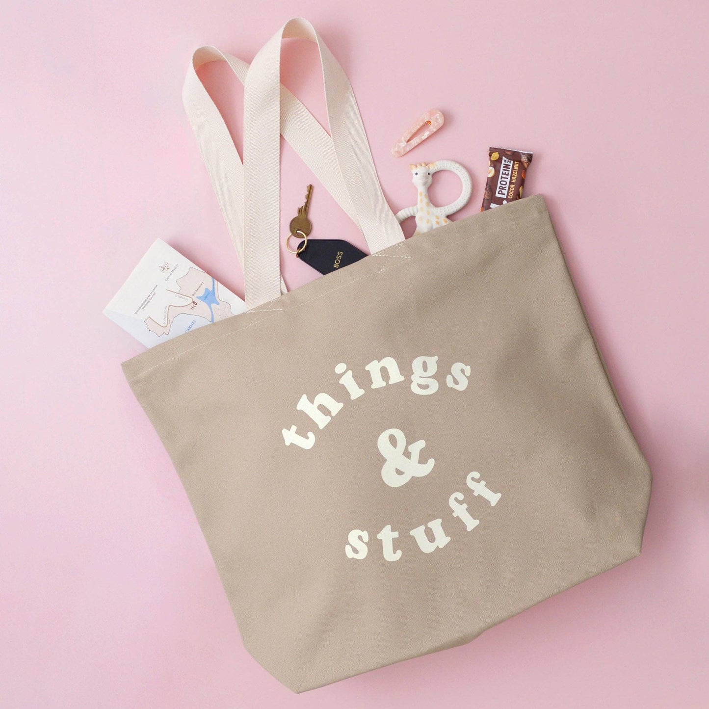 Things & stuff canvas tote bag