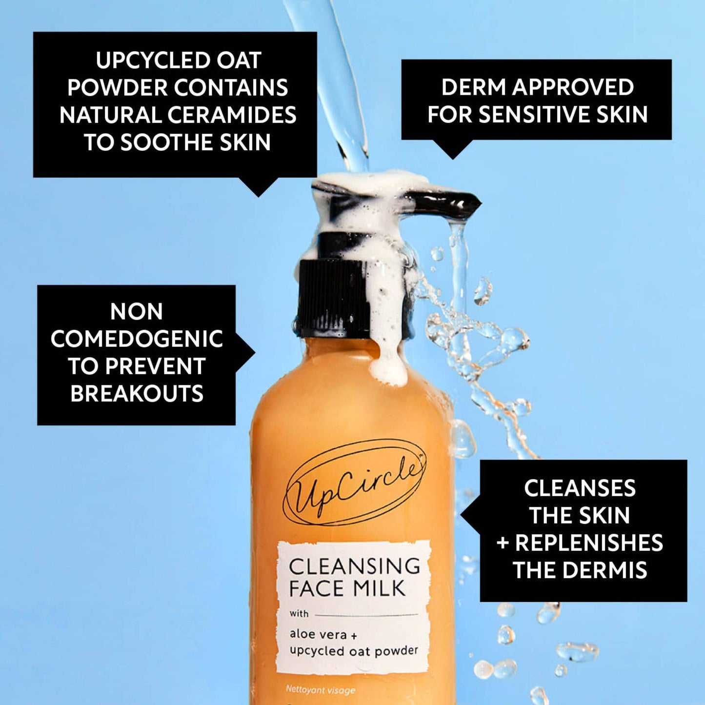 Upcircle cleansing face milk with aloe vera
