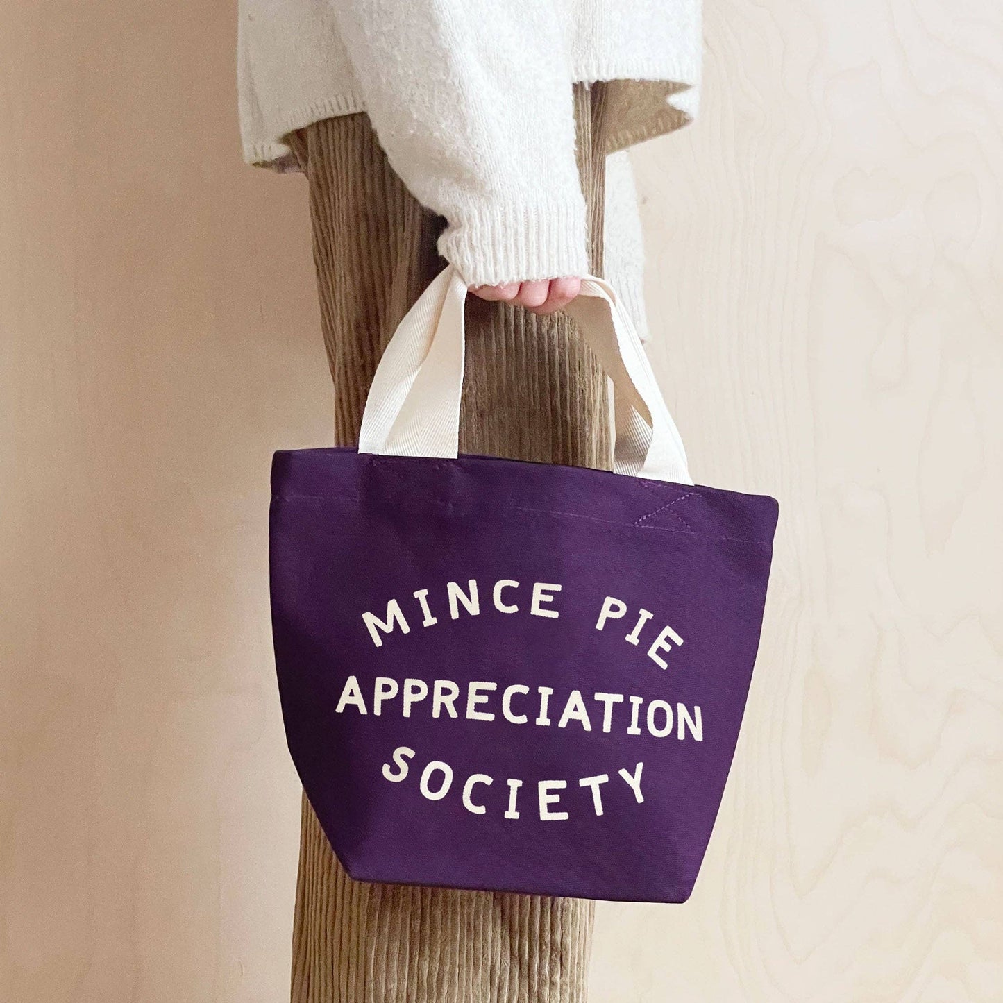 Mince pie appreciation society - little purple bag