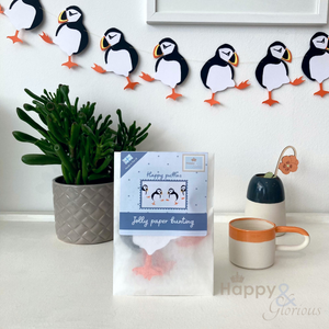 Jolly paper bunting - Happy puffins