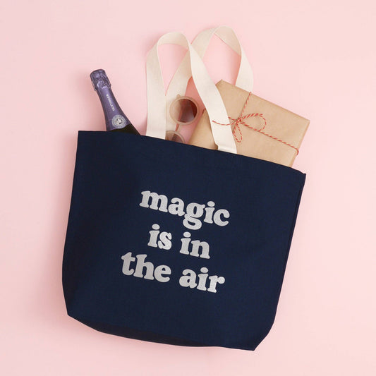Midnight blue magic is in the air tote bag