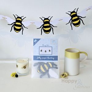 Jolly paper bunting - Busy bees