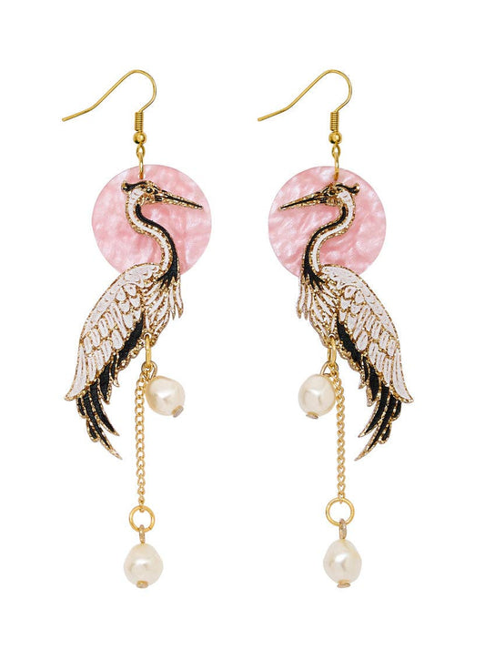 Crane earrings by Tatty Devine