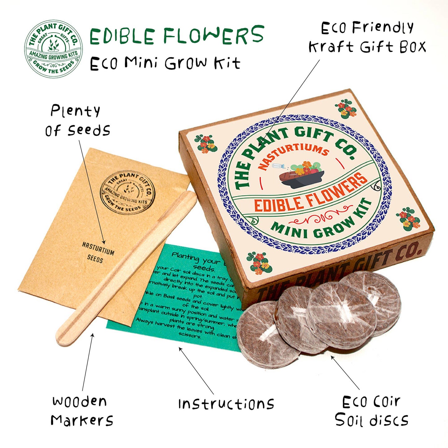 Edible flowers eco grow-kit