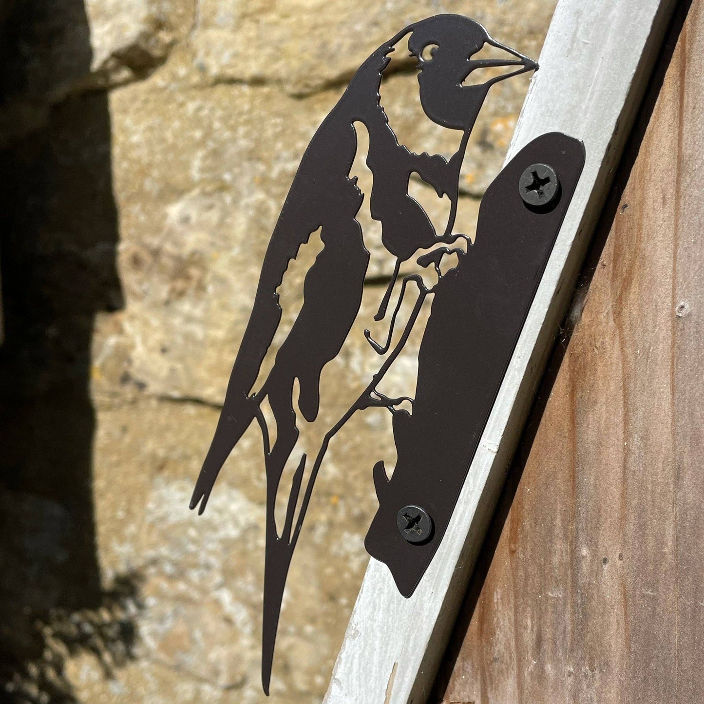 Steel goldfinch garden silhouette art