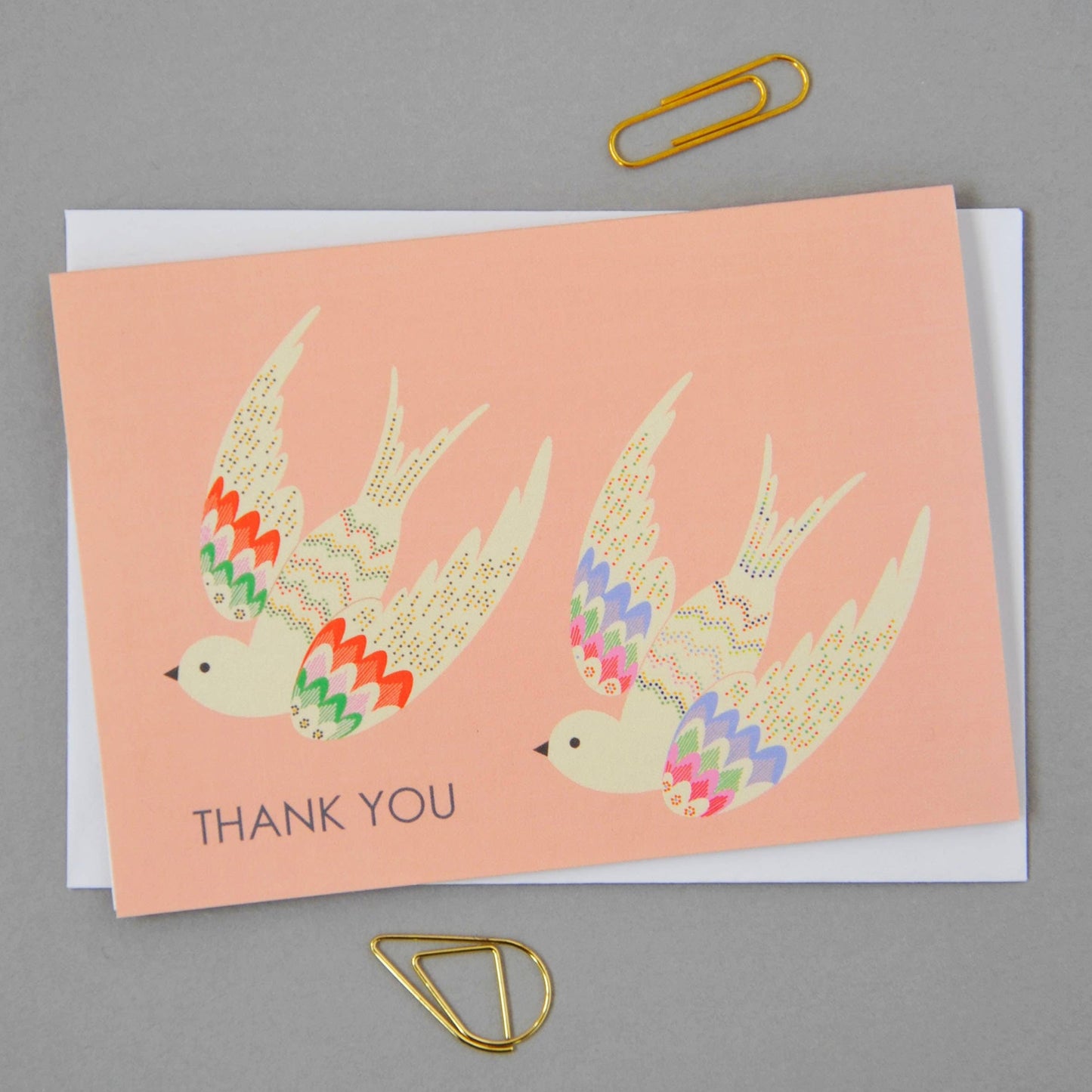 Set of eight thank you notecards