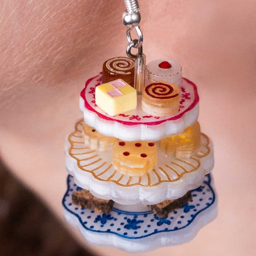 Afternoon tea earrings by Tatty Devine
