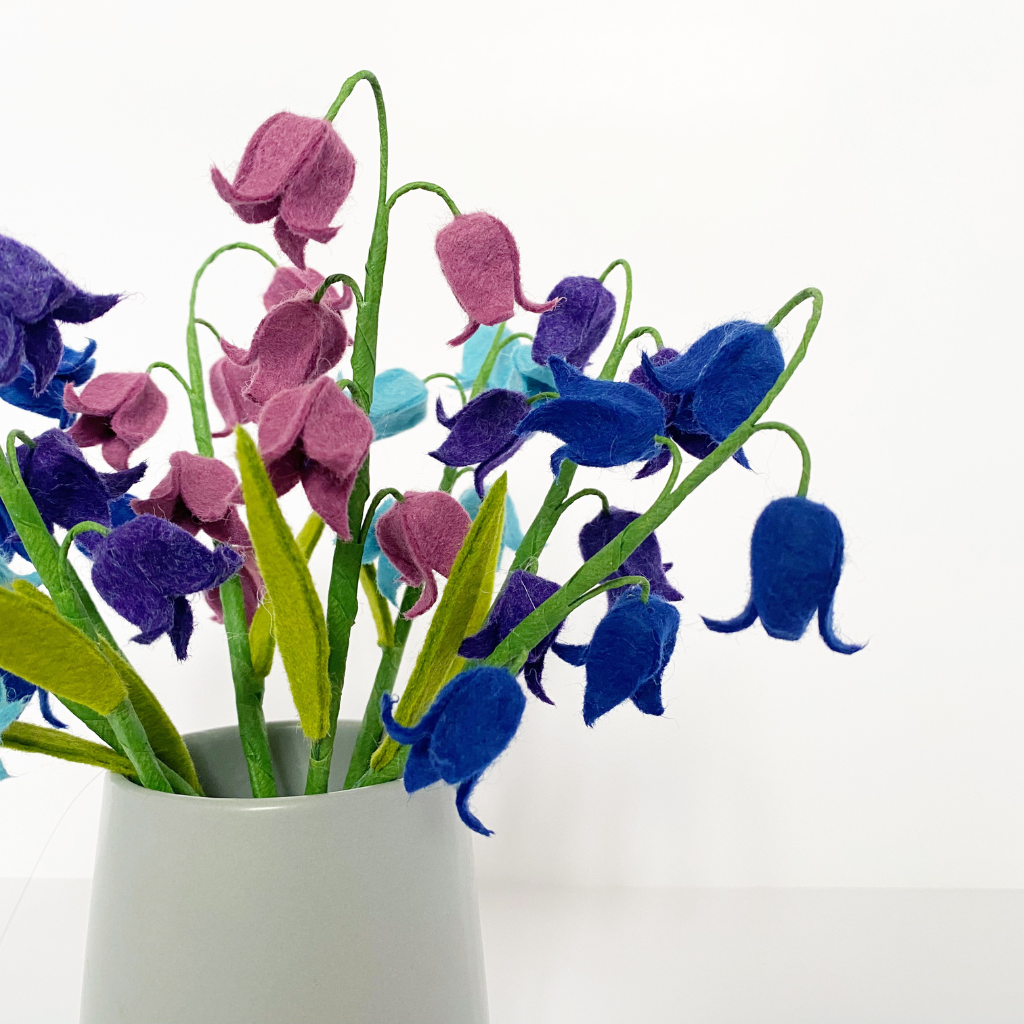 Spring bluebells felt flower craft kit