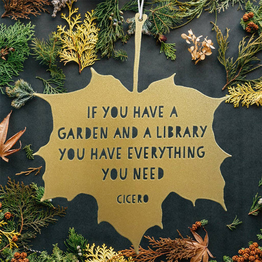 'Everything you need' steel garden leaf decoration
