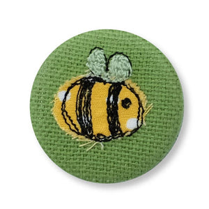 Embroidered bee brooch