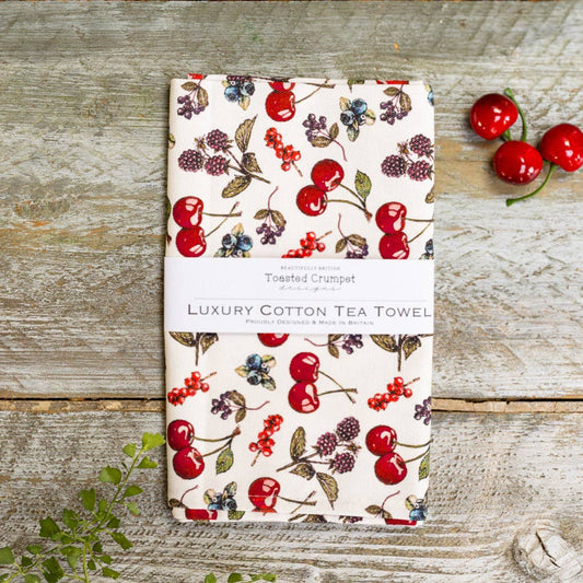 Mon Cheri cherry cotton tea towel