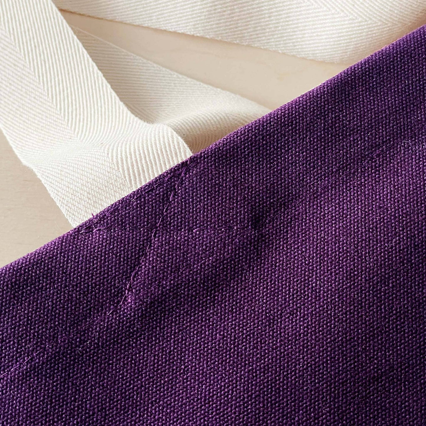 Purple books & snacks canvas tote bag