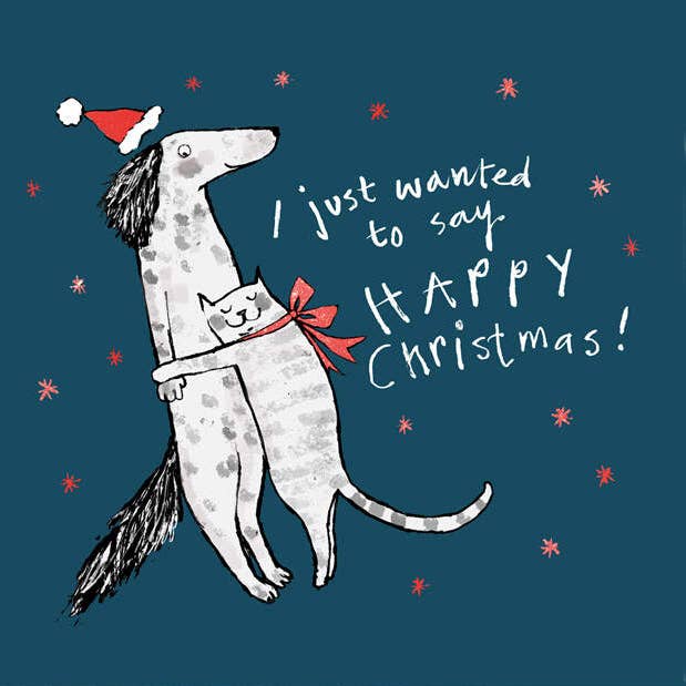 Just to say Happy Christmas - pack of 6 charity Christmas cards