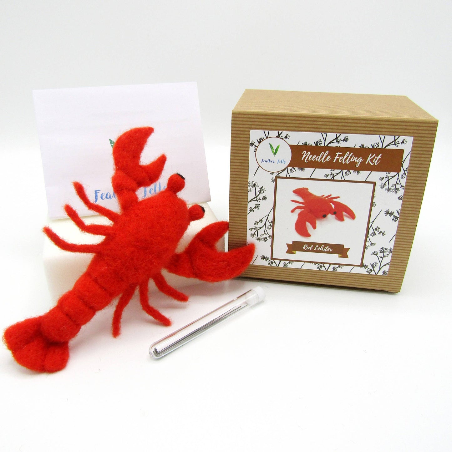 Red lobster needle felting kit | UK made craft kit