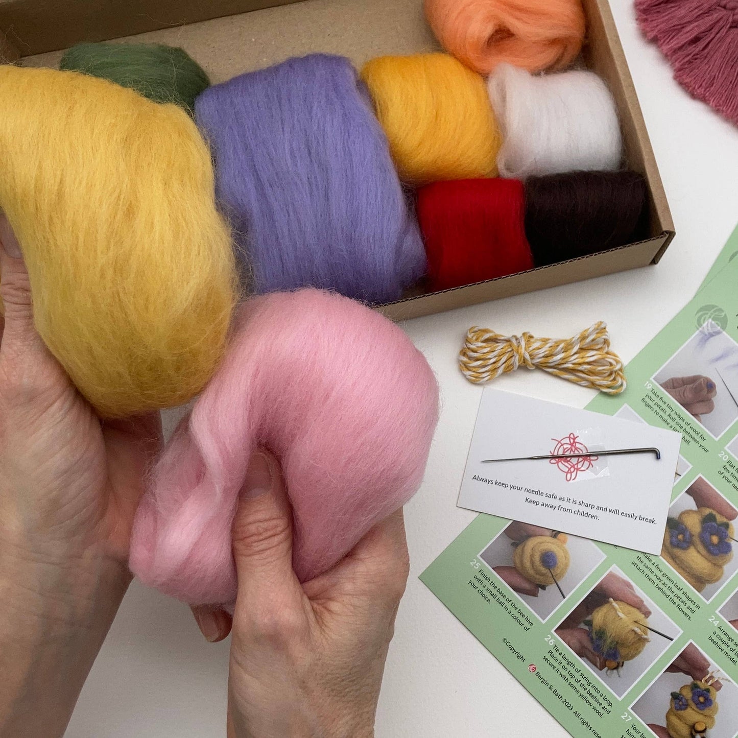 Springtime needle felting craft kit