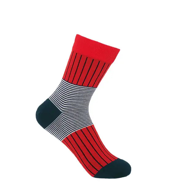 Oxford stripe small luxury socks (size 3-7)