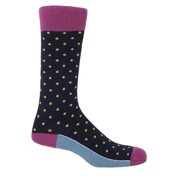 Pin polka large socks (size 6-13)