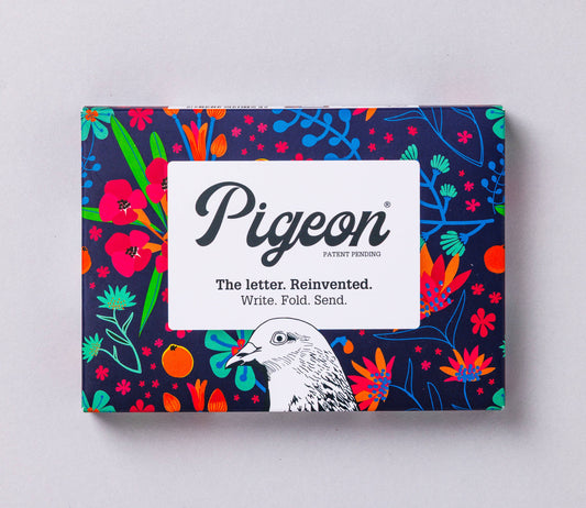 Midnight Garden Pigeon - pack of 6 folding letters