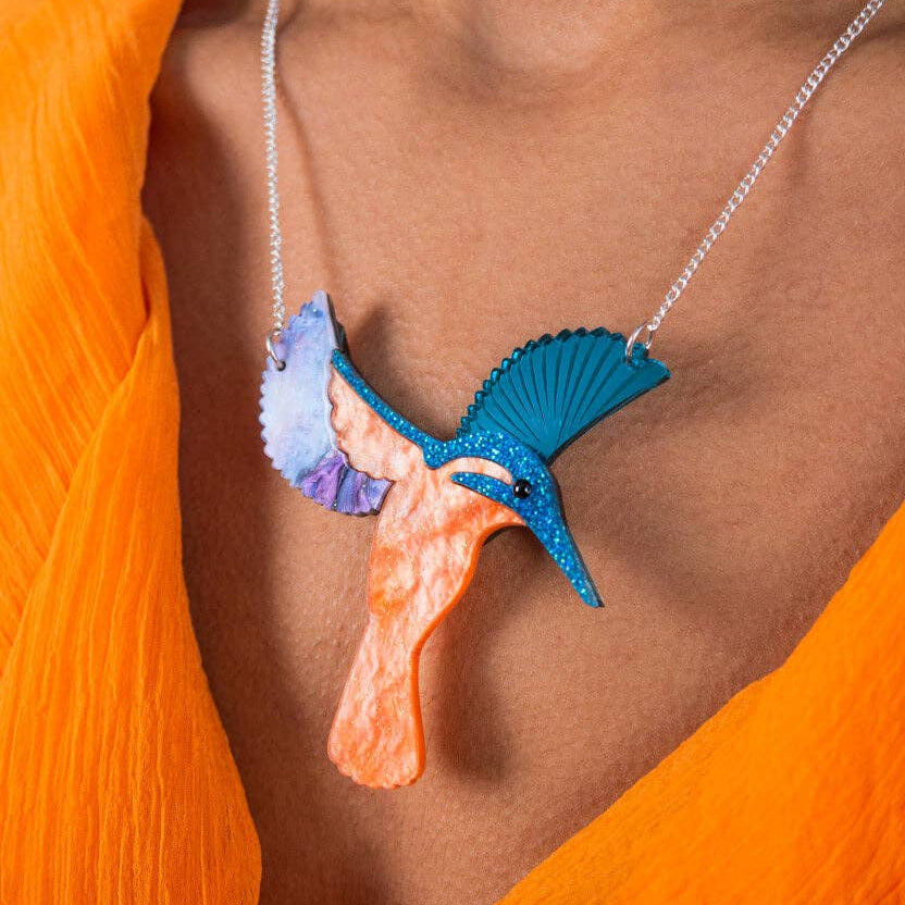 Diving kingfisher necklace by Tatty Devine