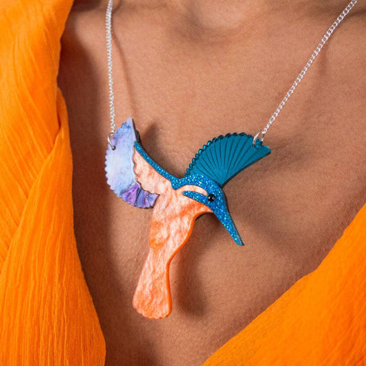 Diving kingfisher necklace by Tatty Devine
