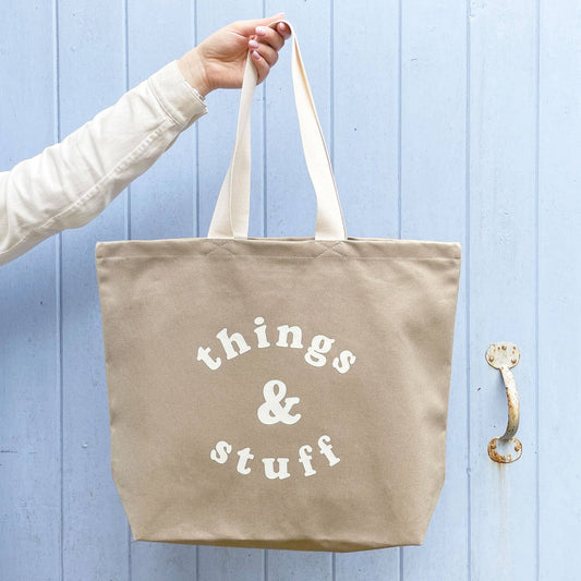 Things & stuff canvas tote bag