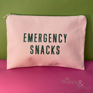 Emergency snacks zip purse