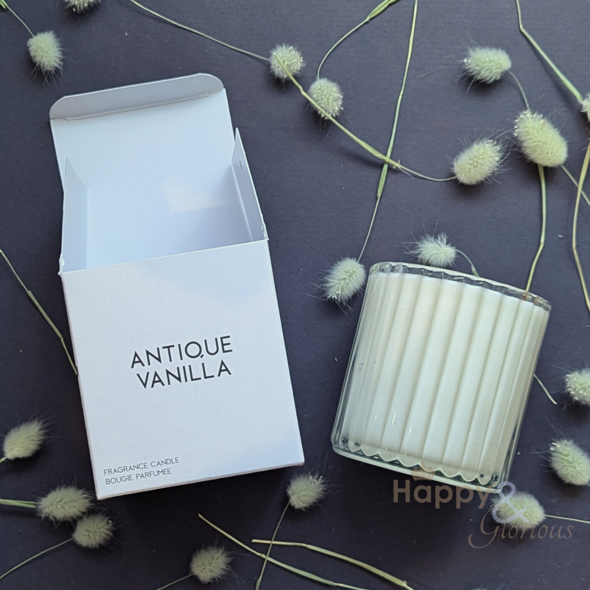 Antique vanilla soy wax scented candle